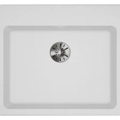 Elkay Classic 25" Quartz Kitchen Sink, White, Pre-scored for up to 5 Faucet Hole, ELGAD2522PDWH0
