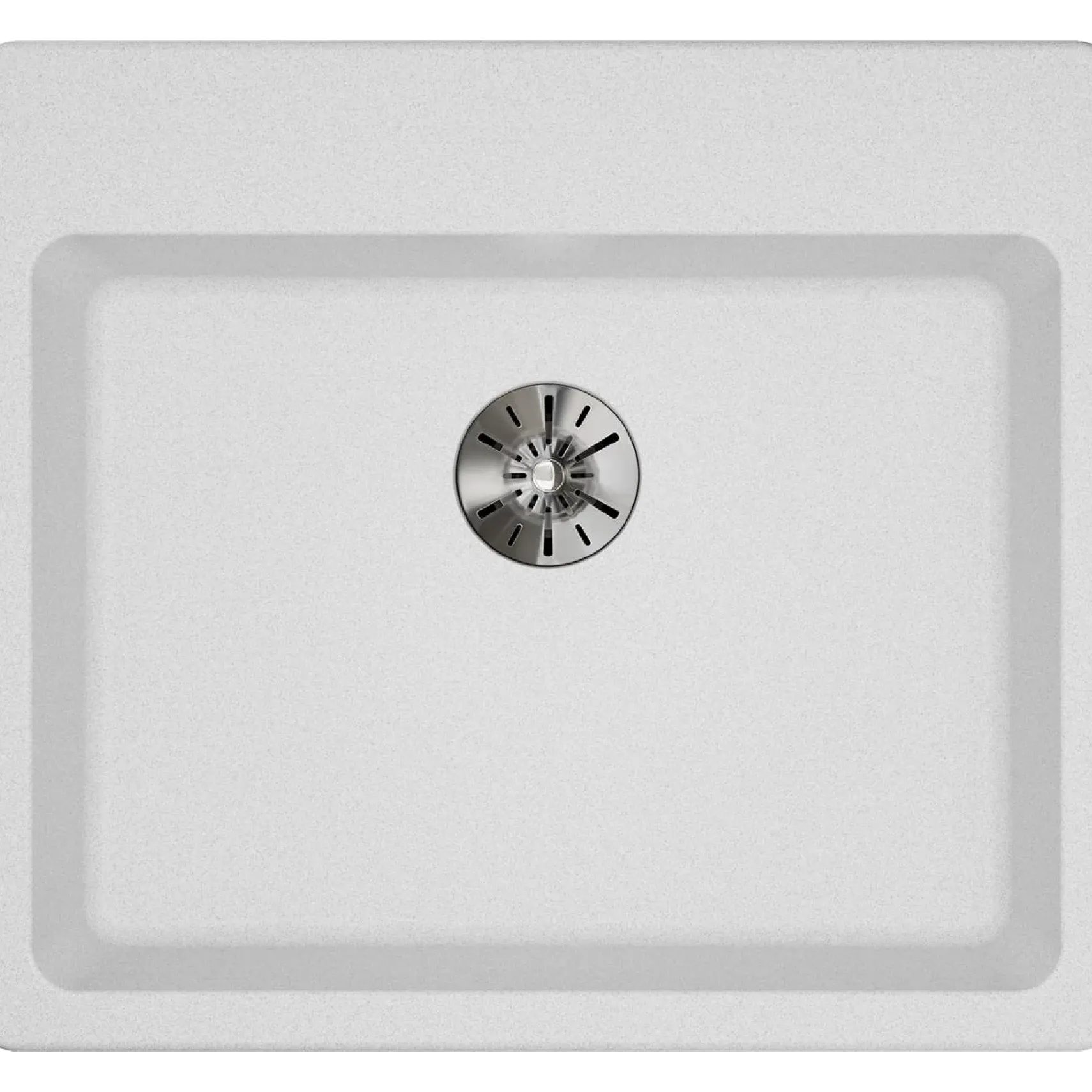 Elkay Classic 25" Quartz Kitchen Sink, White, Pre-scored for up to 5 Faucet Hole, ELGAD2522PDWH0