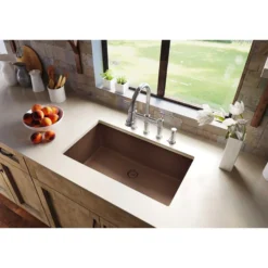 Elkay Classic 33" Quartz Kitchen Sink, Mocha, ELGRU13322MC0