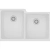 Elkay Classic 33" Quartz Kitchen Sink, 50/50 Double Bowl, White, ELGU250RWH0
