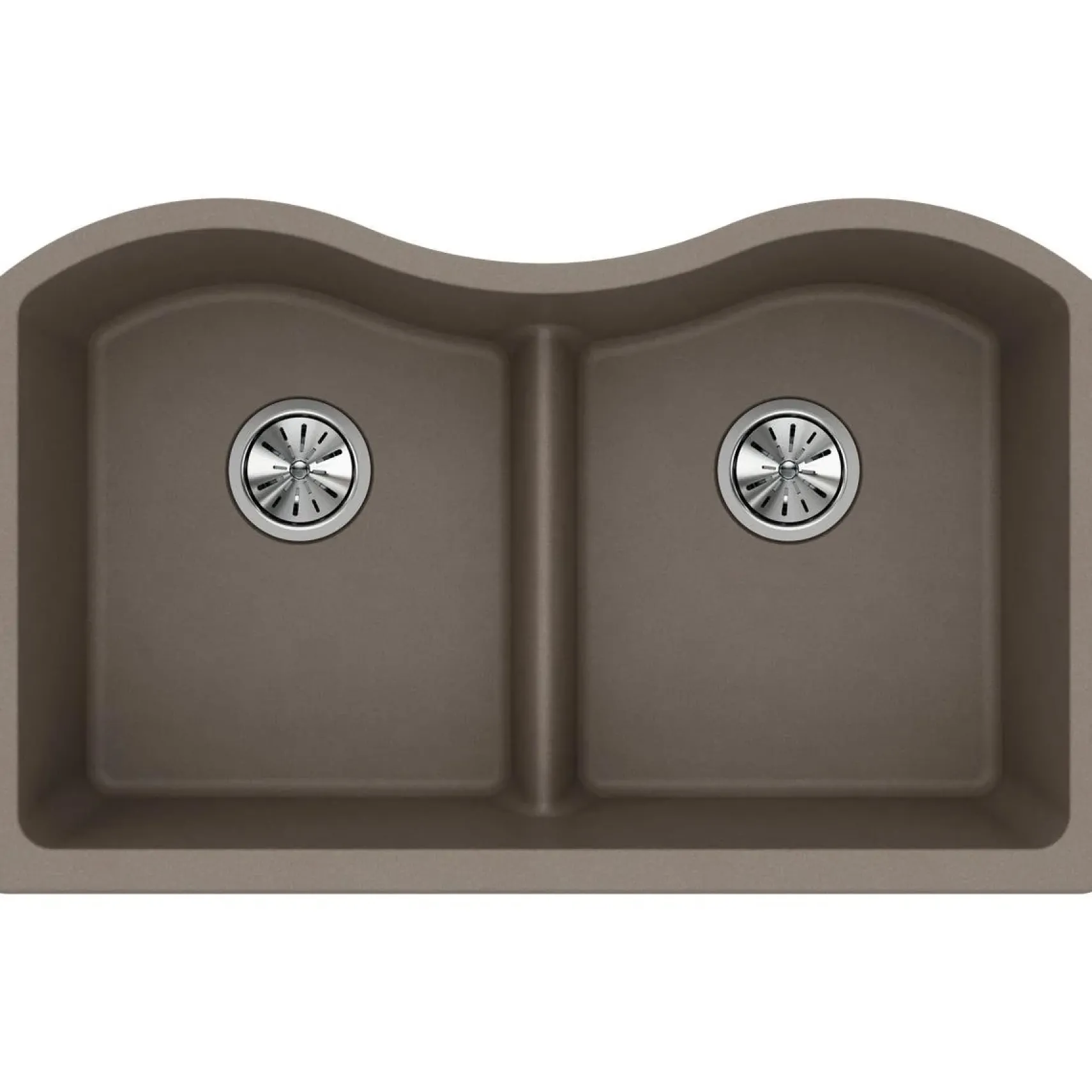 Elkay Classic 33" Quartz Kitchen Sink, 50/50 Double Bowl, Greige, ELGULB3322GR0