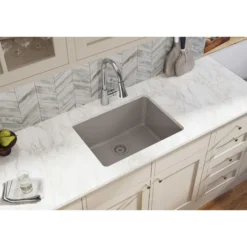 Elkay Classic 25" Quartz Kitchen Sink, Greige, ELGU2522GR0