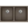 Elkay Classic 33" Quartz Kitchen Sink, 50/50 Double Bowl, Greige, ELGU3322GR0