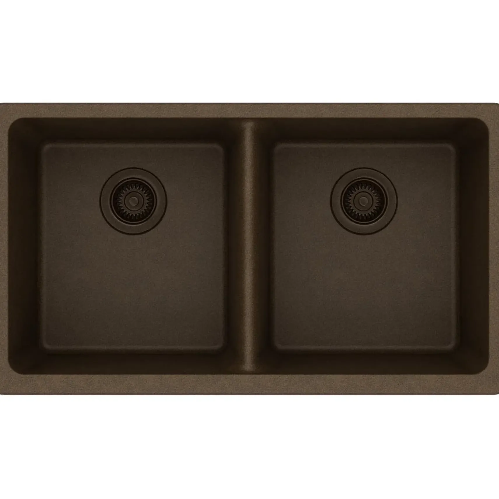 Elkay Classic 33" Quartz Kitchen Sink, 50/50 Double Bowl, Mocha, ELGU3322MC0