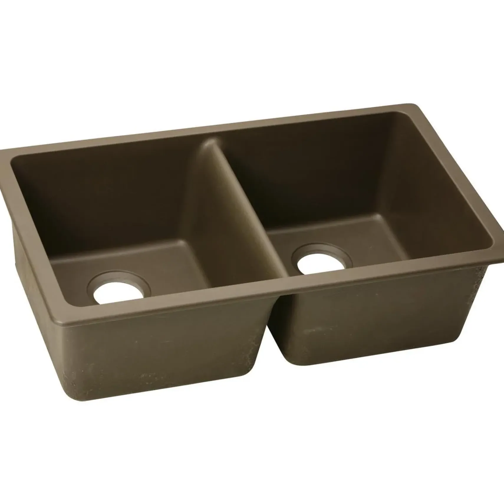 Elkay Classic 33" Quartz Kitchen Sink, 50/50 Double Bowl, Mocha, ELGU3322MC0