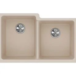 Elkay Classic 33" Quartz Kitchen Sink, 50/50 Double Bowl, Putty, ELGU250RPT0