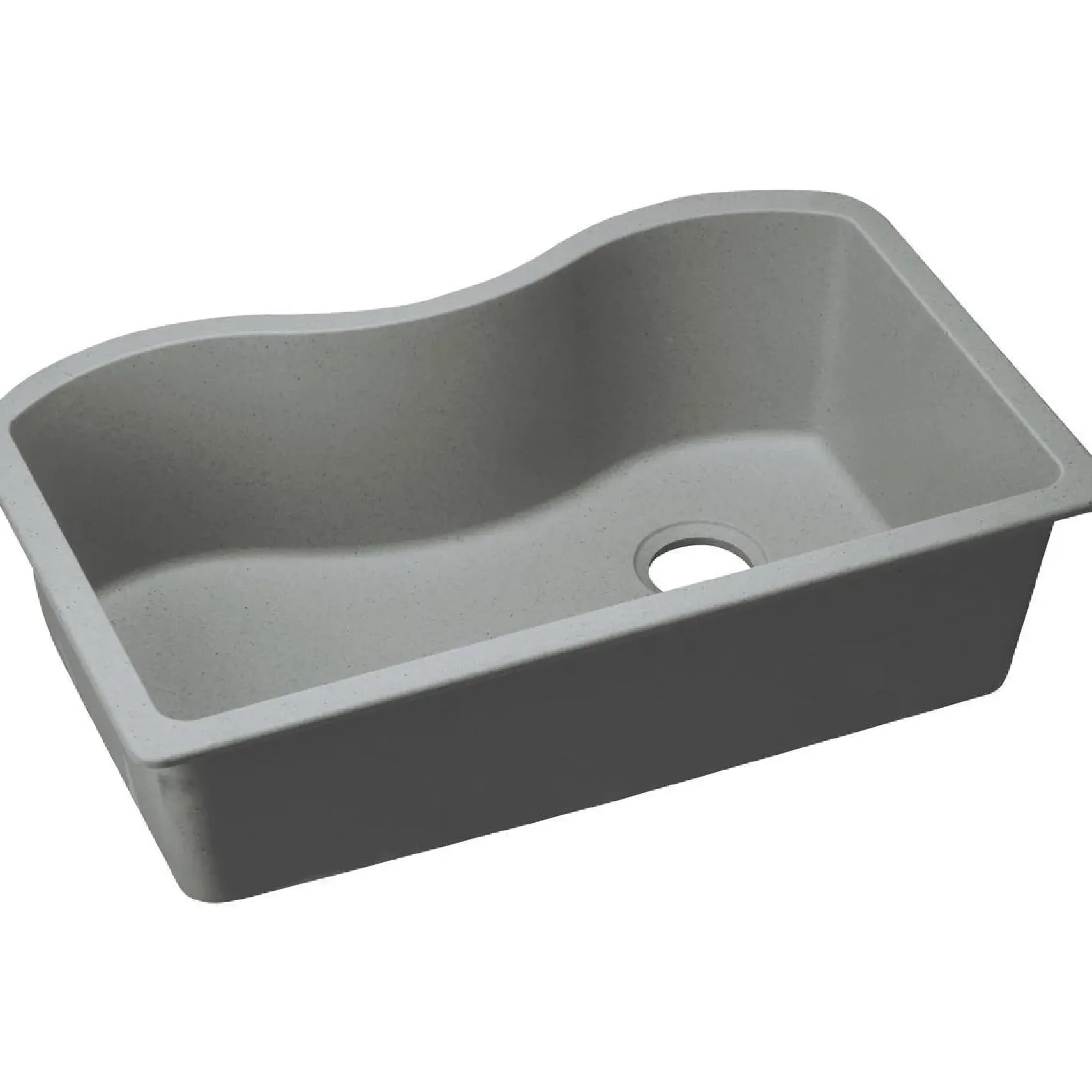 Elkay Classic 33" Quartz Kitchen Sink, Greystone, ELGUS3322RGS0