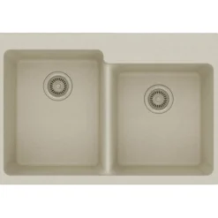 Elkay Classic 33" Quartz Kitchen Sink, 50/50 Double Bowl, Bisque, ELG250RBQ0