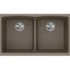Elkay Classic 33" Quartz Kitchen Sink, 50/50 Double Bowl, Greige, ELGDULB3322GR0