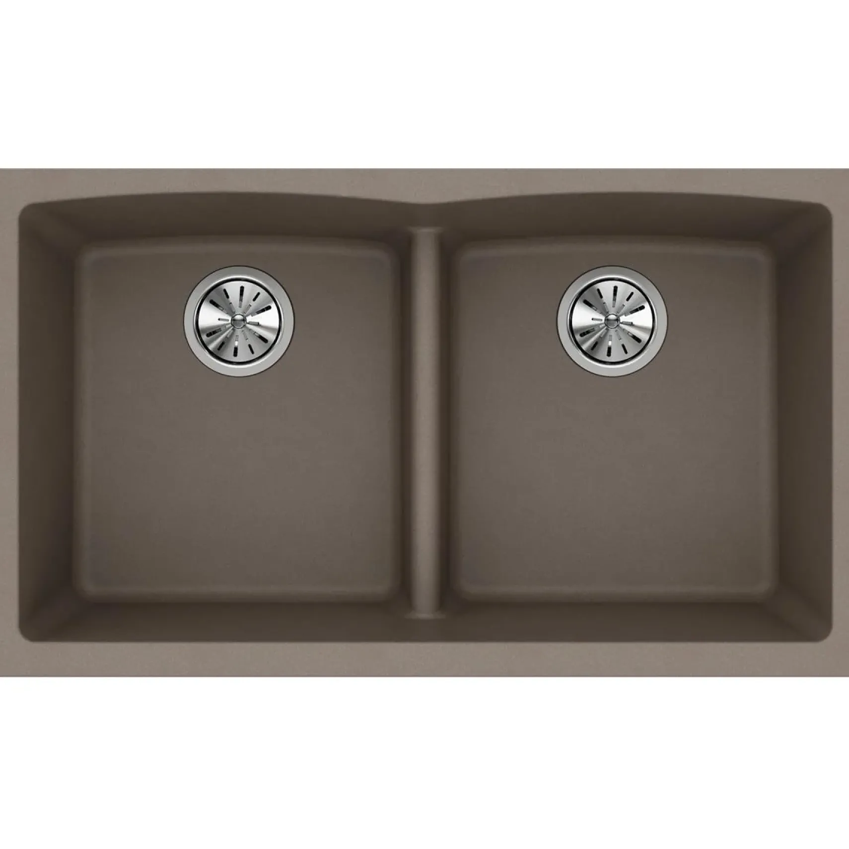 Elkay Classic 33" Quartz Kitchen Sink, 50/50 Double Bowl, Greige, ELGDULB3322GR0