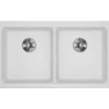 Elkay Classic 33" Quartz Kitchen Sink, 50/50 Double Bowl, White, ELGUAD3319PDWH0