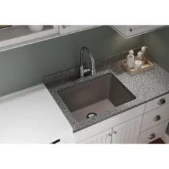 Elkay Classic 25" Quartz Laundry Sink, Greige, ELGU251912PDGR0