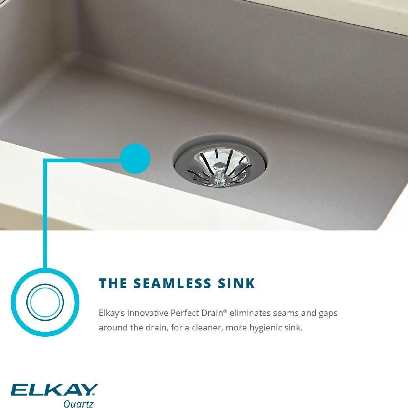 Elkay Classic 25" Quartz Laundry Sink, Black, ELGU251912PDBK0