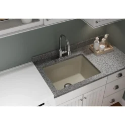 Elkay Classic 25" Quartz Laundry Sink, Bisque, ELGU251912PDBQ0