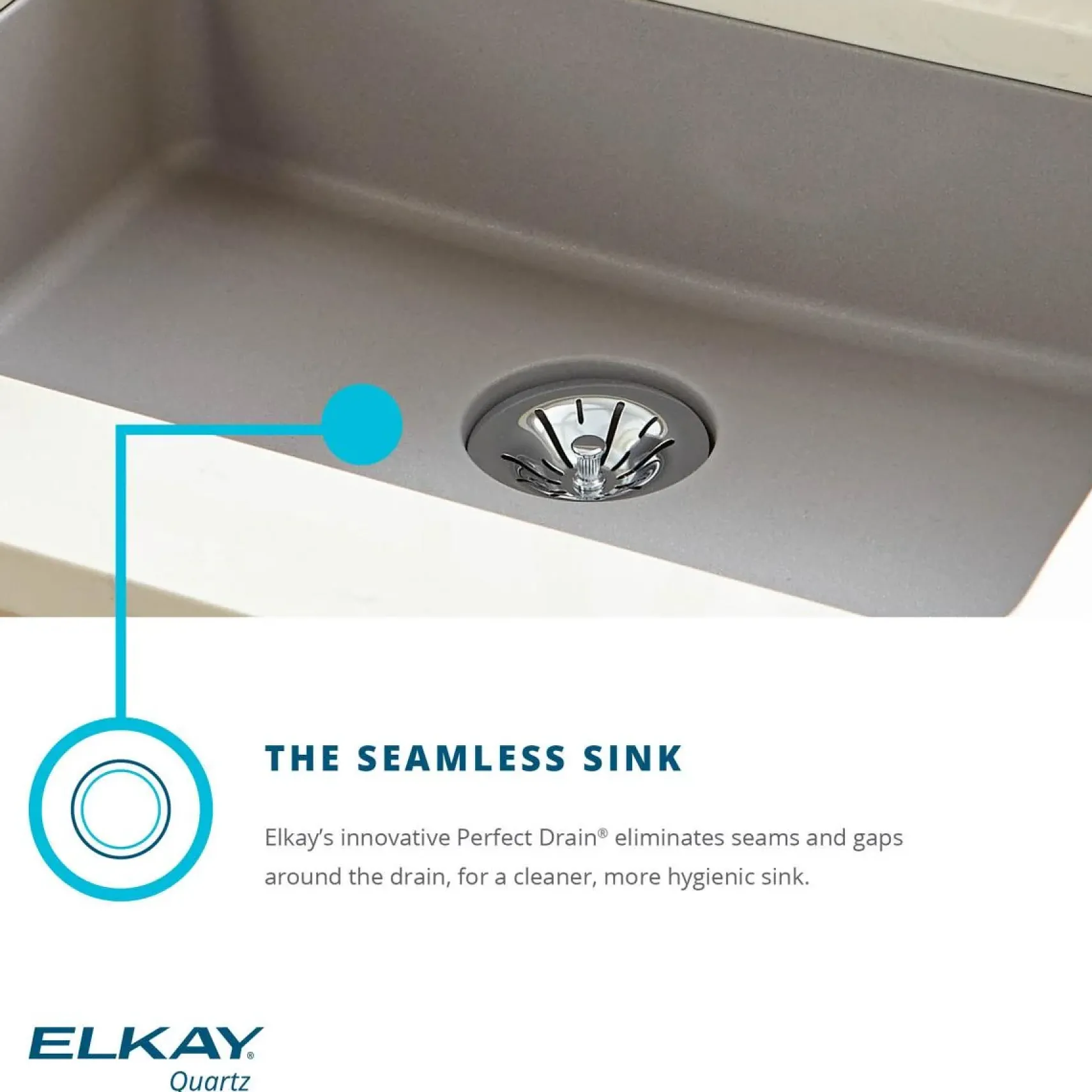 Elkay Classic 25" Quartz Laundry Sink, Greige, ELG252212PDGR0