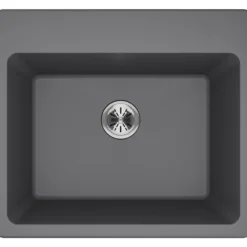 Elkay Classic 25" Quartz Laundry Sink, Greystone, ELG252212PDGS0