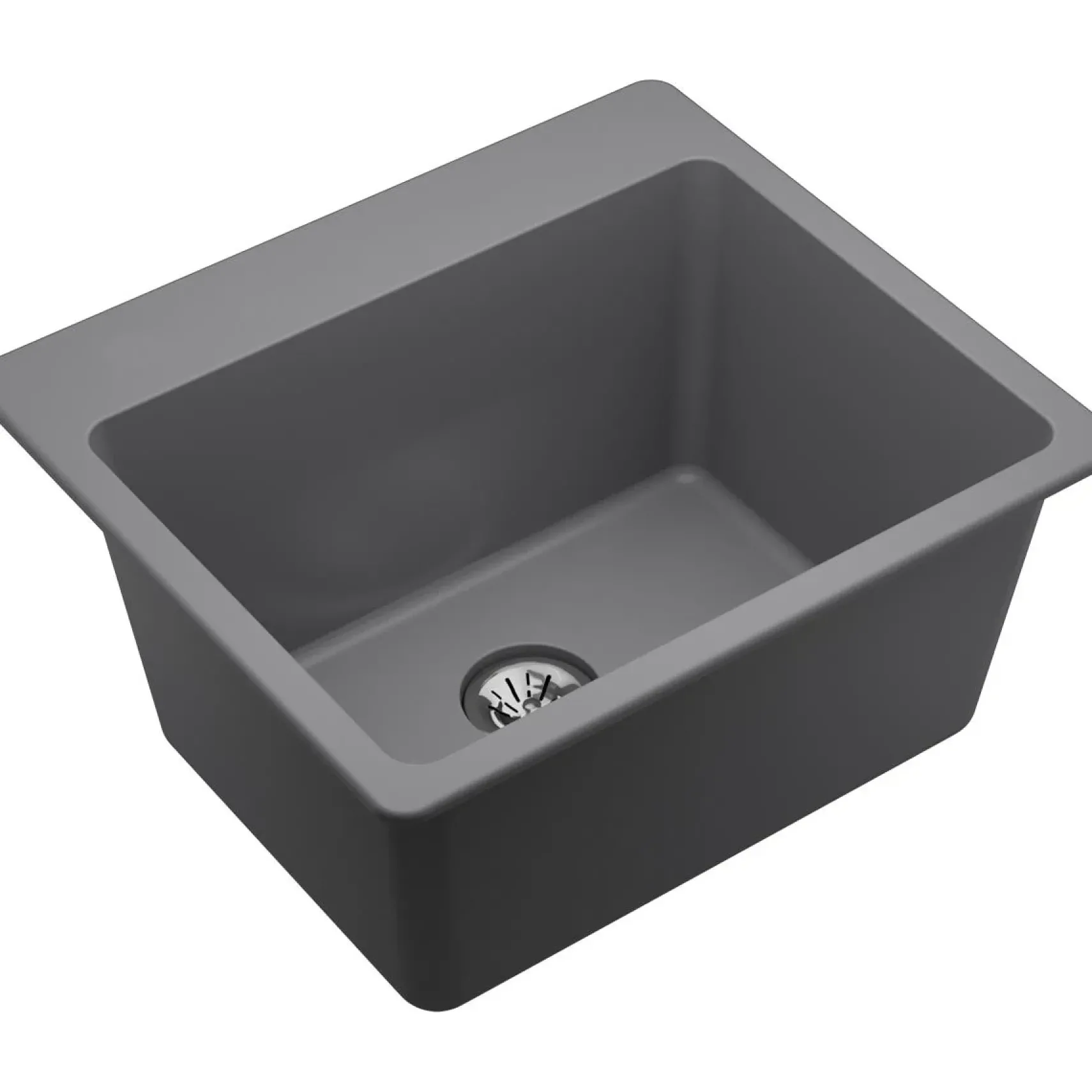 Elkay Classic 25" Quartz Laundry Sink, Greystone, ELG252212PDGS0