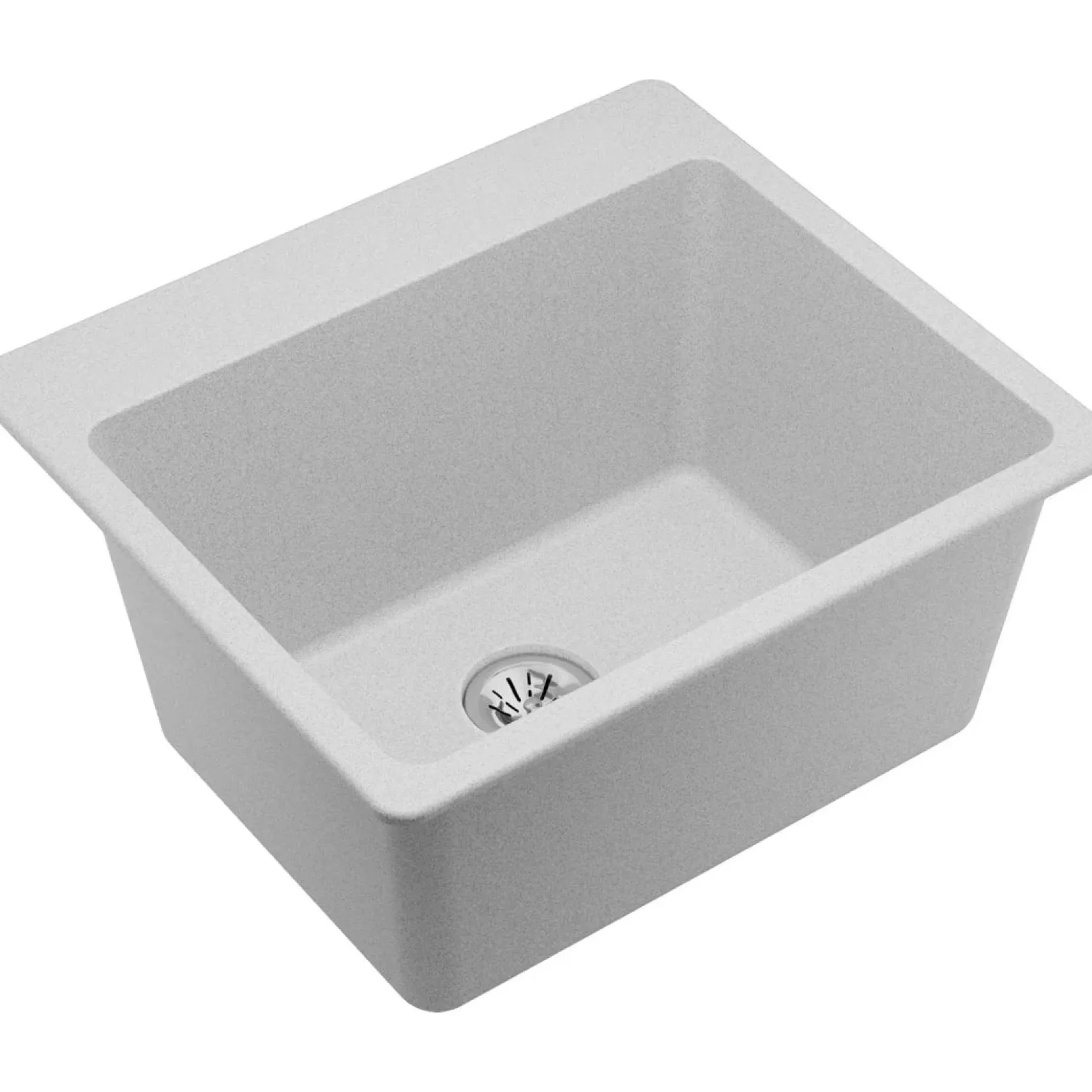 Elkay Classic 25" Quartz Laundry Sink, White, ELG252212PDWH0