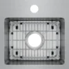 Elkay Crosstown 15" Stainless Steel Bar Sink Kit, Polished Satin, 1 Faucet Hole, ECTSR15159TBG1