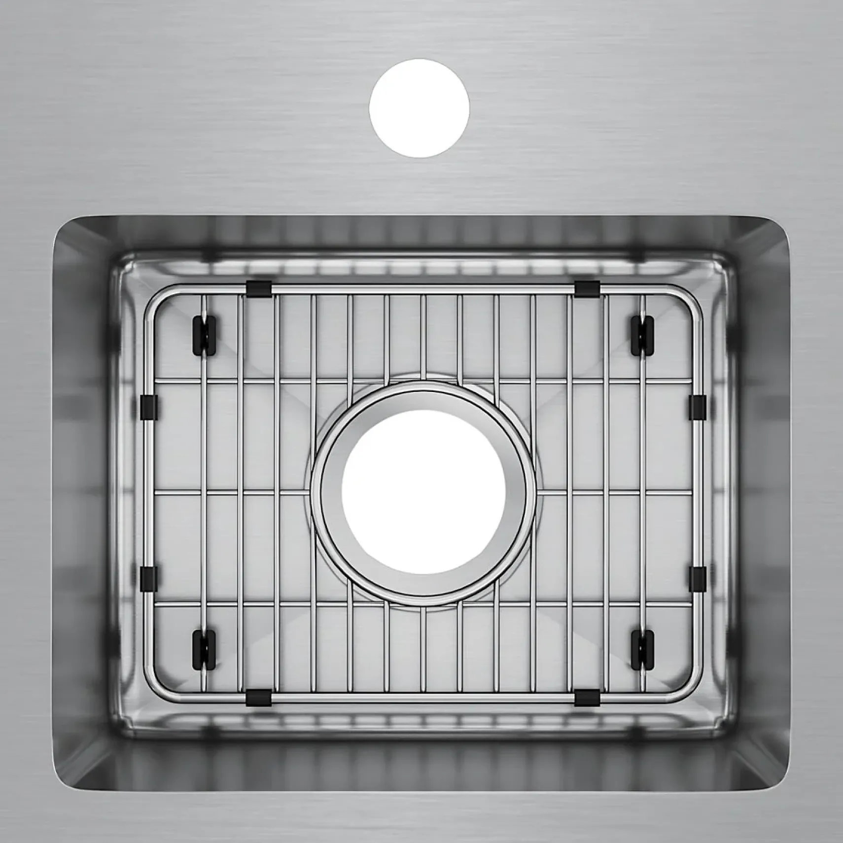 Elkay Crosstown 15" Stainless Steel Bar Sink Kit, Polished Satin, 1 Faucet Hole, ECTSR15159TBG1