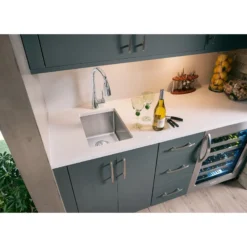 Elkay Crosstown 14" Stainless Steel Bar Sink, Polished Satin, ECTRU12179T