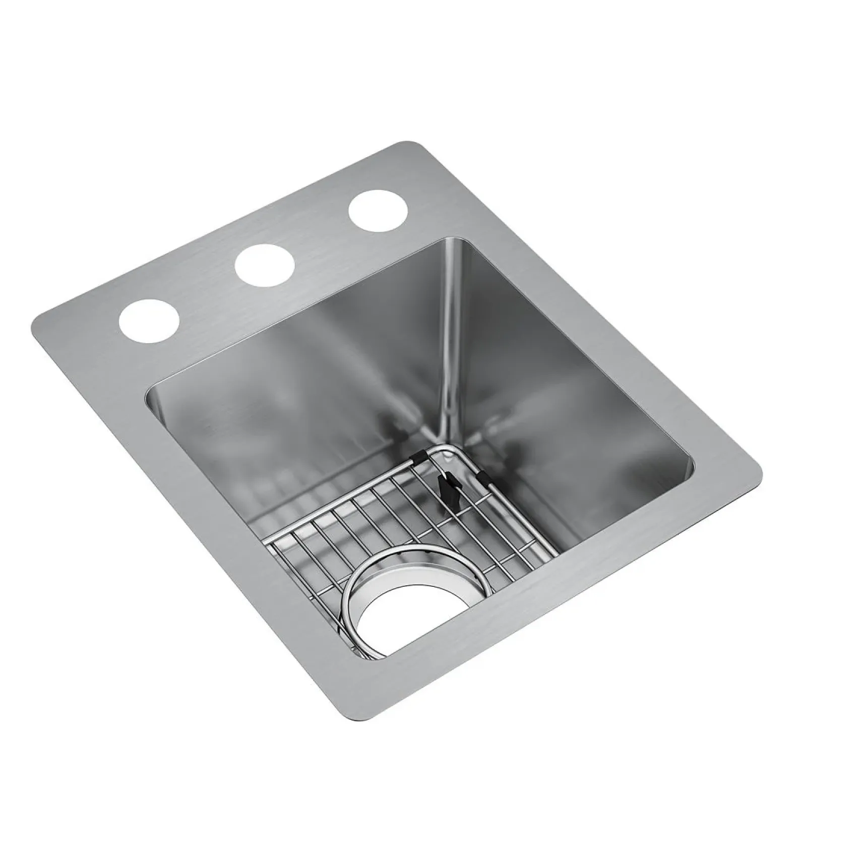 Elkay Crosstown 13" Stainless Steel Bar Sink Kit, Polished Satin, ECTSR13169TBG3