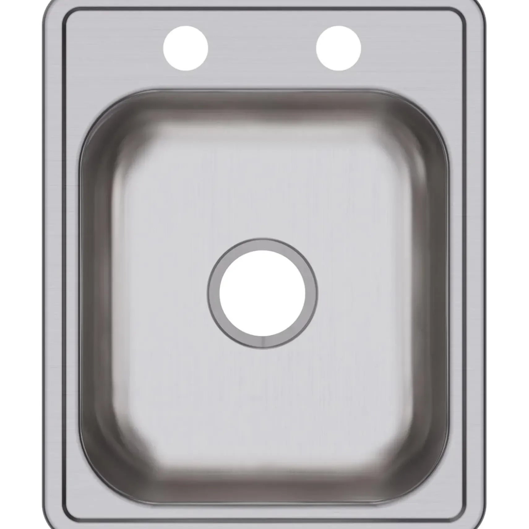 Elkay Dayton 17" Stainless Steel Bar Sink, Satin, 2 Faucet Hole, D117212