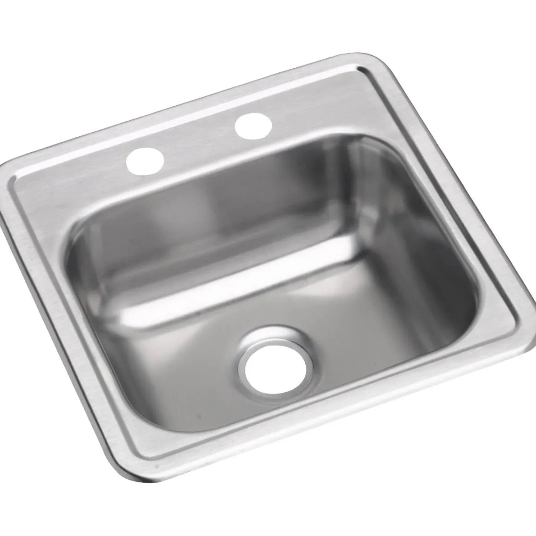Elkay Dayton 15" Stainless Steel Bar Sink, Satin, 2 Faucet Holes, D115152