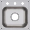 Elkay Dayton 15" Stainless Steel Bar Sink, Satin, 3 Faucet Hole, D115163