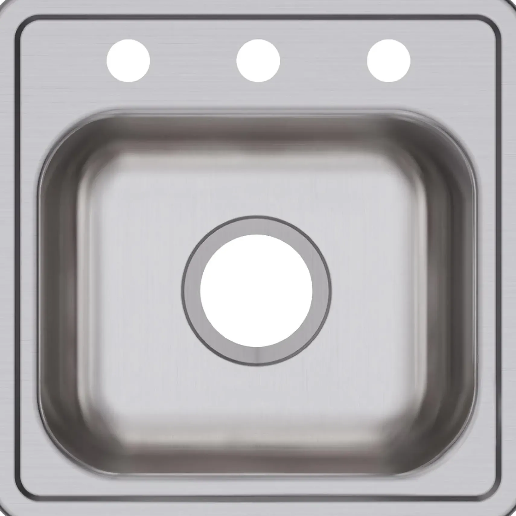Elkay Dayton 15" Stainless Steel Bar Sink, Satin, 3 Faucet Hole, D115163