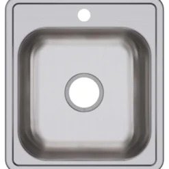 Elkay Dayton 17" Stainless Steel Bar Sink, Satin, 1 Faucet Hole, D117191