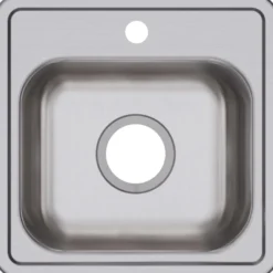 Elkay Dayton 15" Stainless Steel Bar Sink, Satin, 1 Faucet Hole, D115161