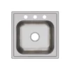 Elkay Dayton 20" Stainless Steel Laundry Sink, Premium Highlighted Satin, 3 Faucet Hole, DPC12020103