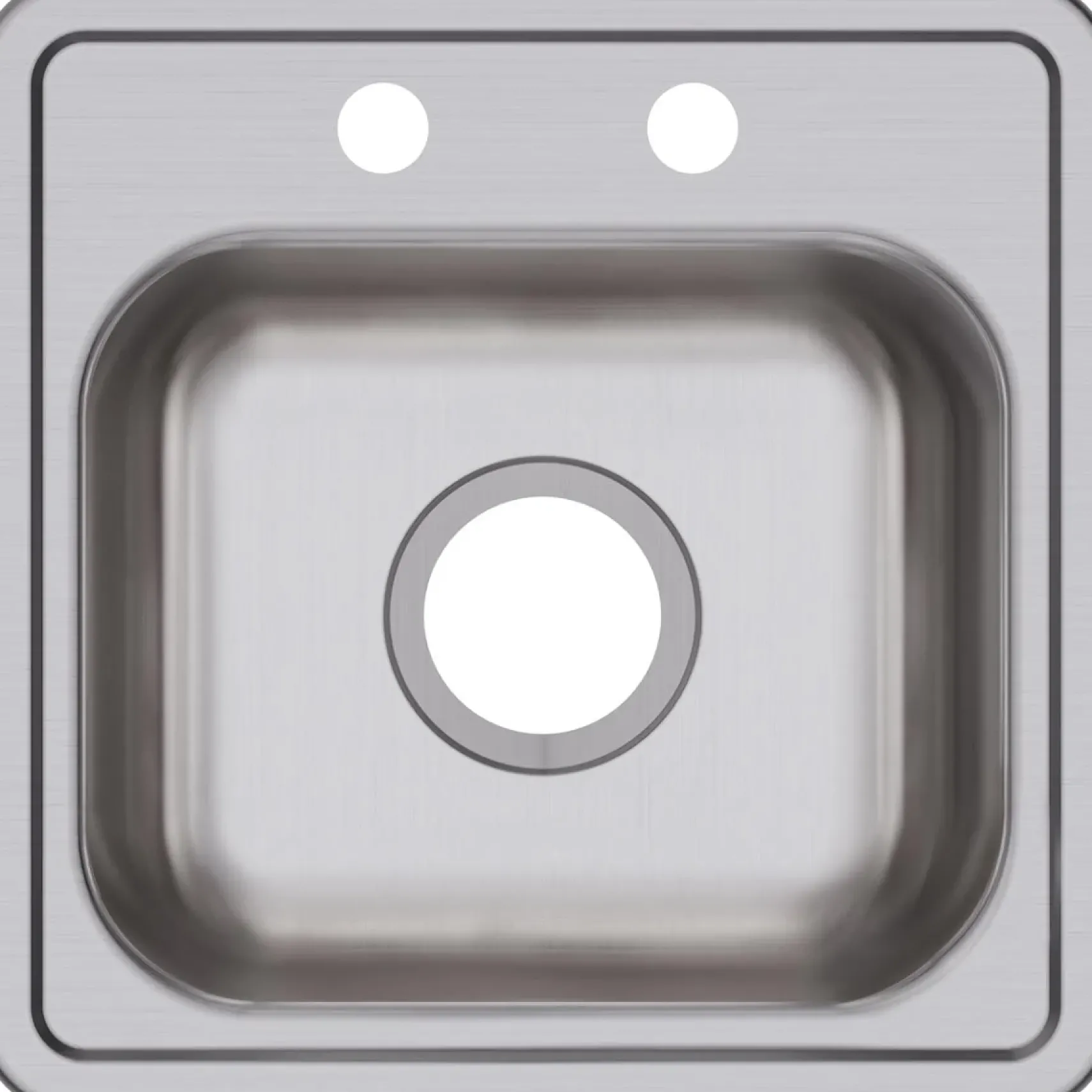 Elkay Dayton 15" Stainless Steel Bar Sink, Satin, 2 Faucet Holes, D115162