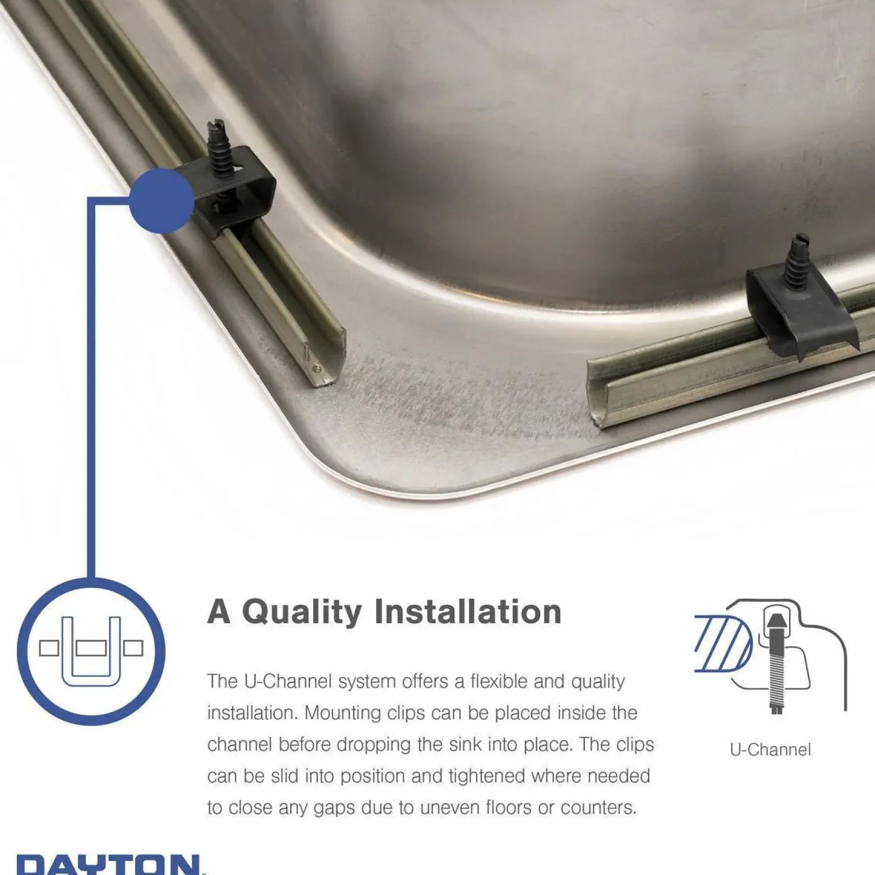Elkay Dayton 20" Stainless Steel Laundry Sink, Premium Highlighted Satin, 2 Faucet Hole, DPC12020102