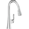 Elkay Harmony Forward Only Lever Handle Pull-down Spray Spout Brass ADA Kitchen Faucet, Chrome, LKHA1041CR