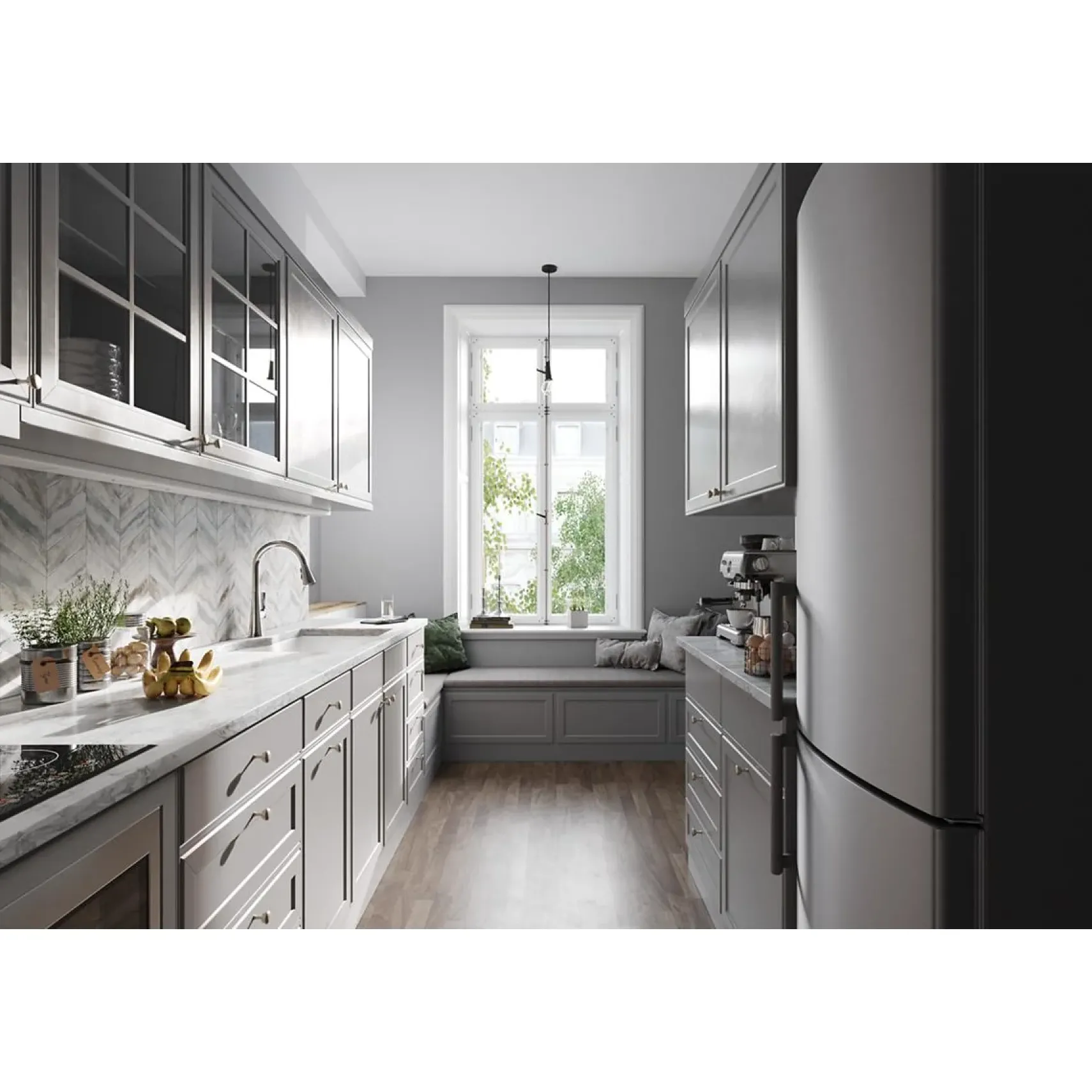 Elkay Harmony Forward Only Lever Handle Pull-down Spray Spout Brass ADA Kitchen Faucet, Chrome, LKHA1041CR