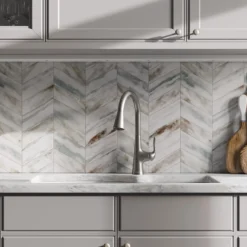 Elkay Harmony Forward Only Lever Handle Pull-down Spray Spout Brass ADA Kitchen Faucet, Lustrous Steel, LKHA1041LS