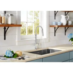 Elkay LKAV2031CR Avado Single Hole Kitchen Faucet with Semi-professional Spout and Lever Handle Chrome
