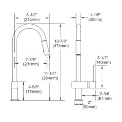 Elkay LKAV1031CR Avado Single Hole Kitchen Faucet with Pull-down Spray and Lever Handle Chrome