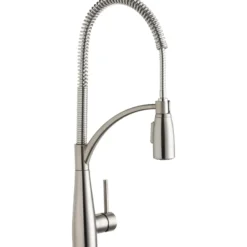 Elkay LKAV4061LS Avado Single Hole Kitchen Faucet with Semi-Professional Spout Forward Only Lever Handle Lustrous Steel