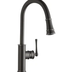 Elkay LKEC2031AS Explore Single Hole Kitchen Faucet with Pull-down Spray and Forward Only Lever Handle Antique Steel