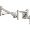 Elkay LKEC2091LS Explore Wall Mount Single Hole Pot Filler Kitchen Faucet with Lever Handles Lustrous Steel
