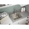Elkay Lustertone 20" Stainless Steel Laundry Sink, Lustrous Satin, 3 Faucet Hole, DLR1919103