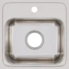 Elkay Lustertone 15" Stainless Steel Bar Sink, Lustrous Satin, 1 Faucet Hole, BLR15161