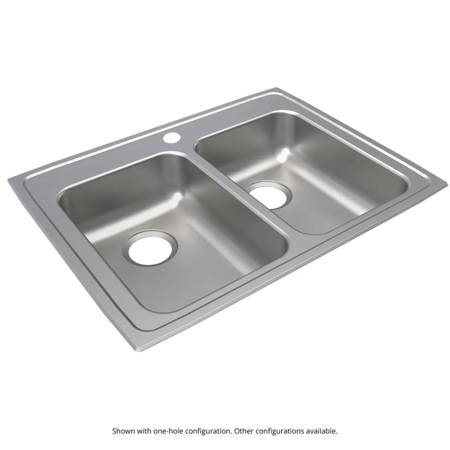 Elkay Lustertone Classic 29" Drop In/Topmount Stainless Steel ADA Kitchen Sink, 50/50 Double Bowl, Lustrous Satin, No Faucet Hole, LRAD2922550
