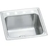 Elkay Lustertone Classic 20" Drop In/Topmount Stainless Steel Laundry/Utility Sink, Lustrous Satin, OS4 Faucet Holes, DLR191910PDOS4