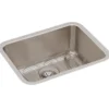 Elkay Lustertone Classic 24" Undermount Stainless Steel Kitchen Sink Kit, Lustrous Satin, 18 Gauge, ELUH211510DBG