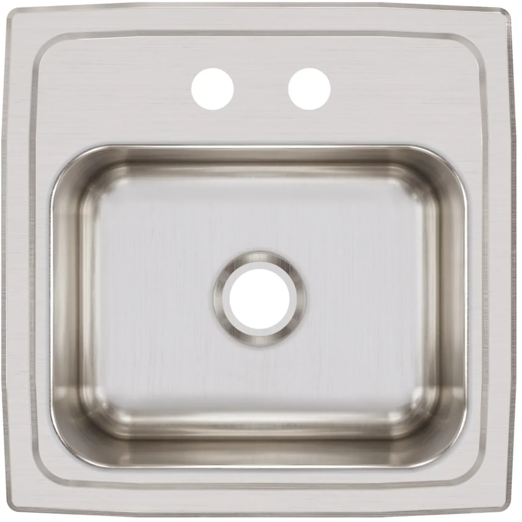 Elkay Lustertone Classic 15" Rectangular Stainless Steel Bar/Prep Sink, 2 Faucet Holes, BLRQ152