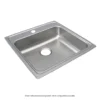Elkay Lustertone Classic 22" Drop In/Topmount Stainless Steel ADA Kitchen Sink, Lustrous Satin, No Faucet Hole, LRAD2222600